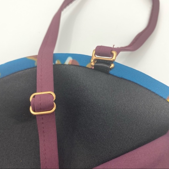 Tavik Color Block Merlot Corsica Bikini Top XS - Picture 6 of 10